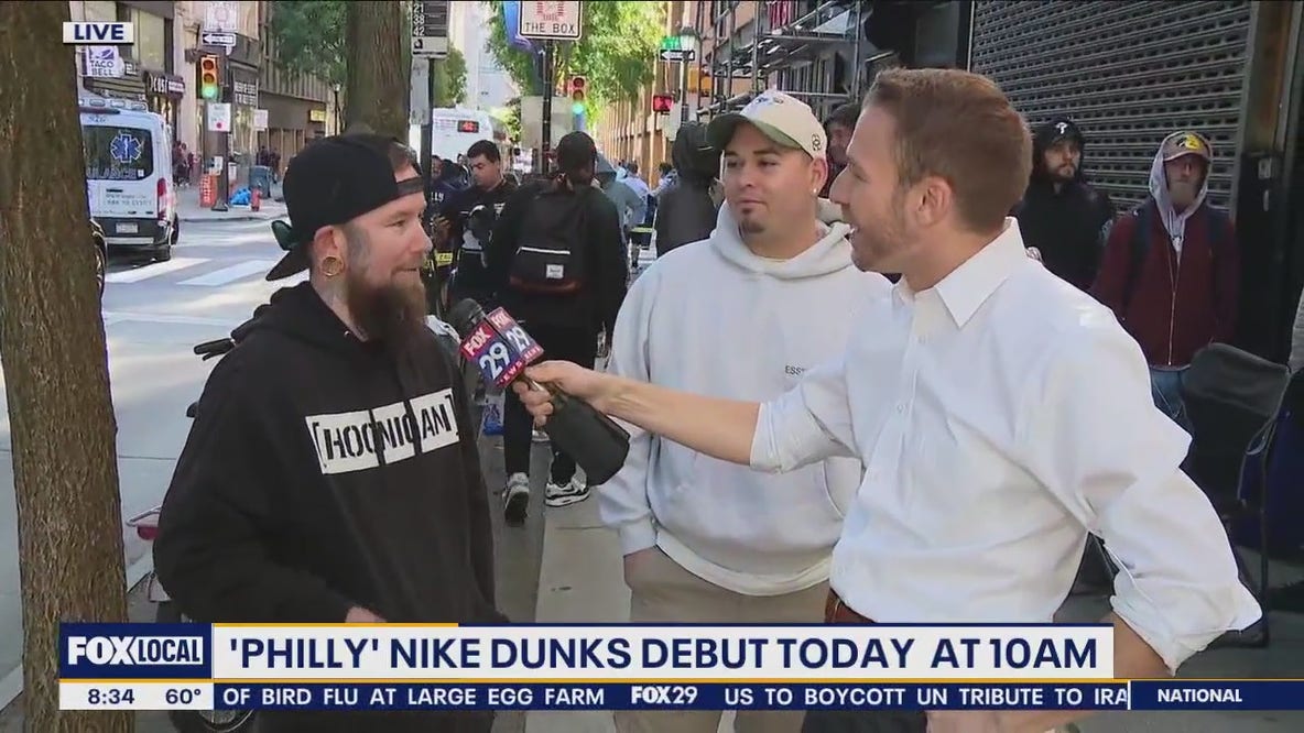 Sneakerheads line up for release of Philly-inspired Nike Dunks